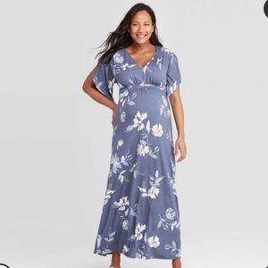 Maternity Isabel floral maxi‎ dress with empire waist, several sizes NWT